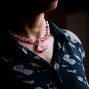 Pink Wildflower Necklace